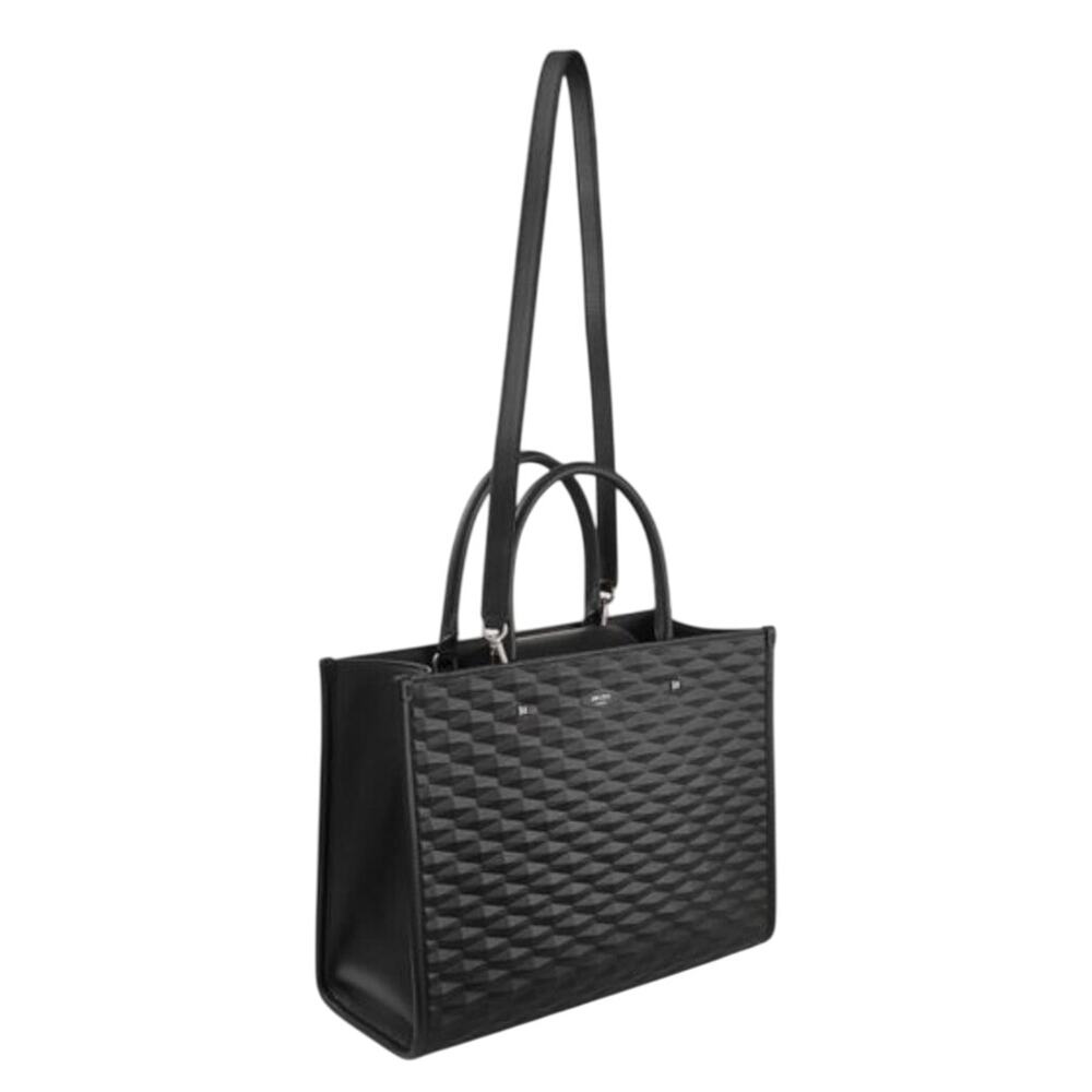 Jimmy Choo The Avenue M Diamond Embossed 3D Calf Skin Leather NEW FULLINCLUSION - Picture 6 of 8